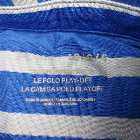 Lot of 2 Under Armour The Playoff Polo Shirt Mens Large‎ Blue Golf Performance - Picture 5 of 15